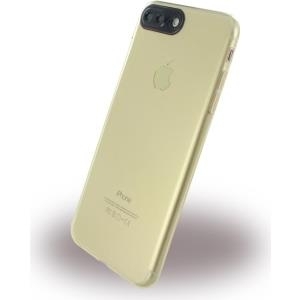 UreParts - Silikon Cover / Handyhülle - Apple iPhone 7 Plus - Transparent Gold (160450)
