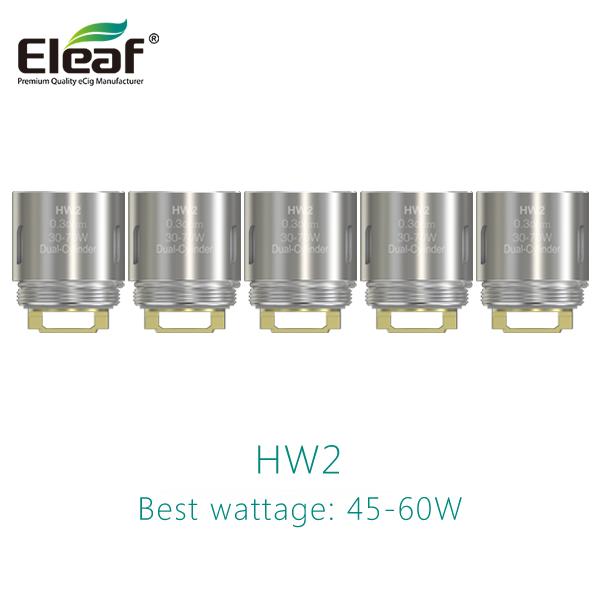 Authentic Eleaf HW2 Dual-Cylinder 0.3¦¸ 30W-70W Coil Heads for ELLO/ELLO Mini/ELLO Mini XL (5-Pack)