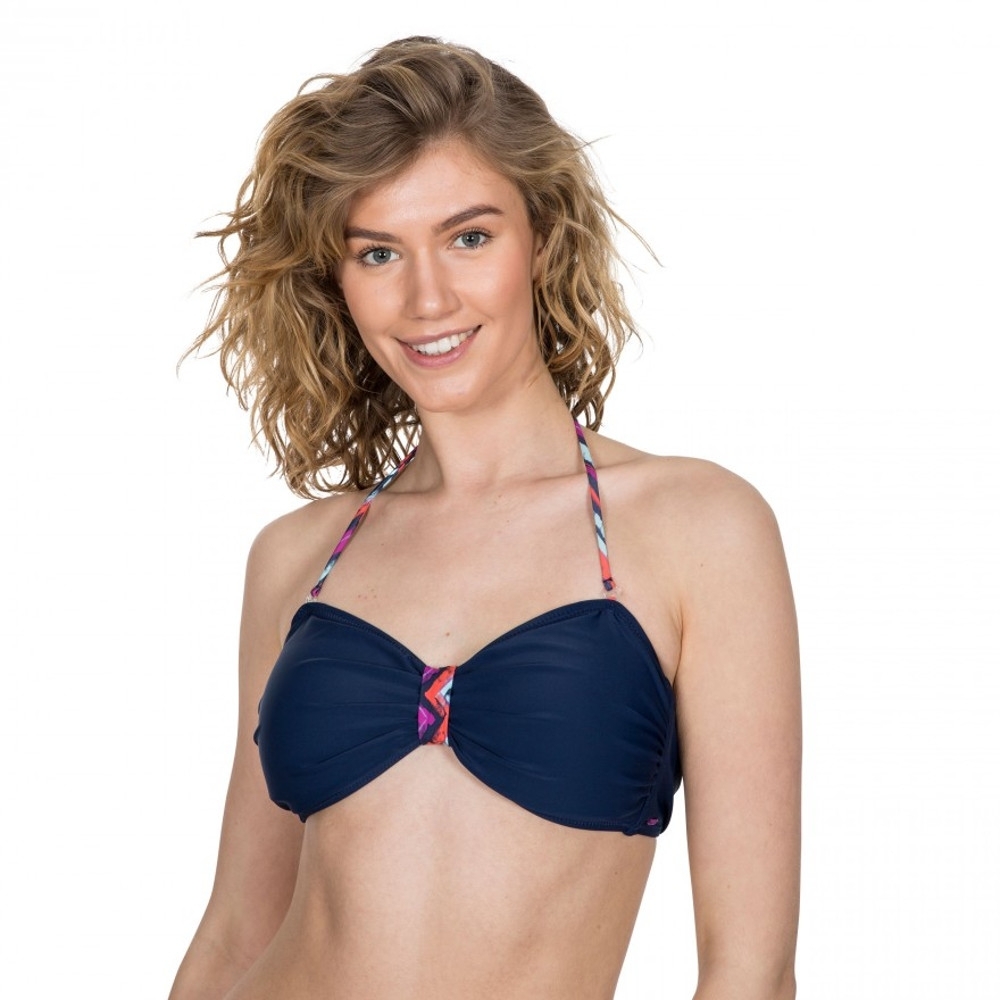 Trespass Womens Aubrey Tie Back Summer Bandeau Bikini Top 14/L - Bust 38' (96.5cm)