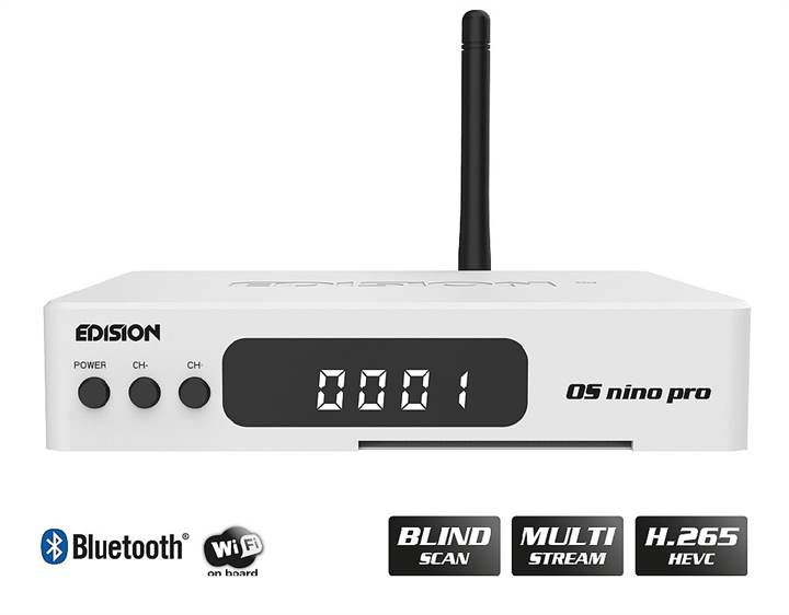 Edision OS nino pro DVB-S2X + DVB-T2/C Full HD Receiver weiß