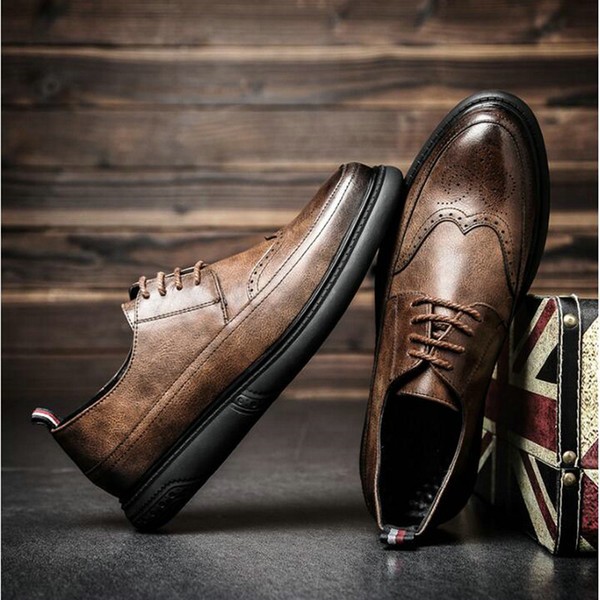 Design Men Classic Business Formal Shoes Pointed Toe leather shoes Men Oxford Dress Shoes