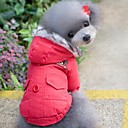 Gato Cachorro Casacos Camisola com Capuz Roupas para Cães Sólido Vermelho Azul Algodão Ocasiões Especiais Para Primavera  Outono Inverno Homens Mulheres Mantenha Quente A prova de Vento