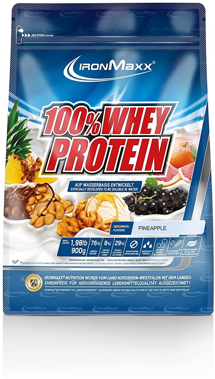 ironMaxx 100% Whey Protein 900g Beutel - Ananas