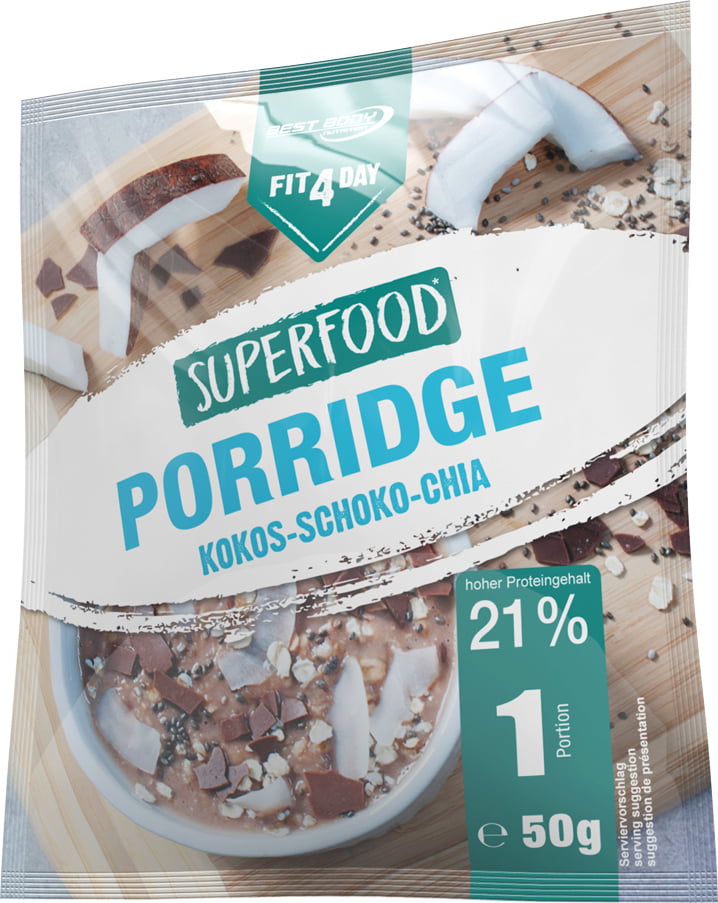Fit4Day Superfood Porridge - Kokos-Schoko-Chia