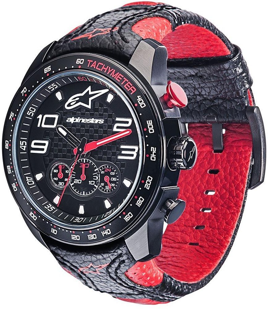 Alpinestars Tech Chrono Race Strap Armbanduhr Schwarz Rot Einheitsgröße