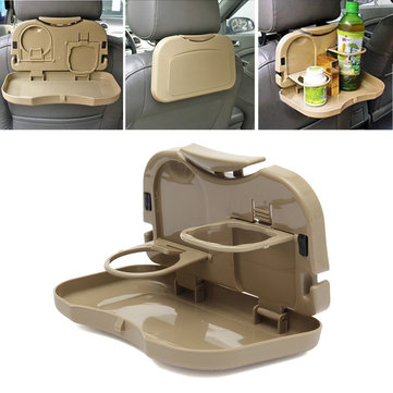 Food Meal Drink Tray Foldable Stand  Car Auto Desk Table Holder Water Cup Dining Storage Container