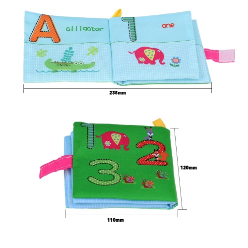 Coolplay Babys erste Stoff Buch waschbare weiche Tuch-Buch Set von 4 Squeak Rattle Crinkle-Spielzeug für Säuglingskleinkind-intellektuelle Entwicklung