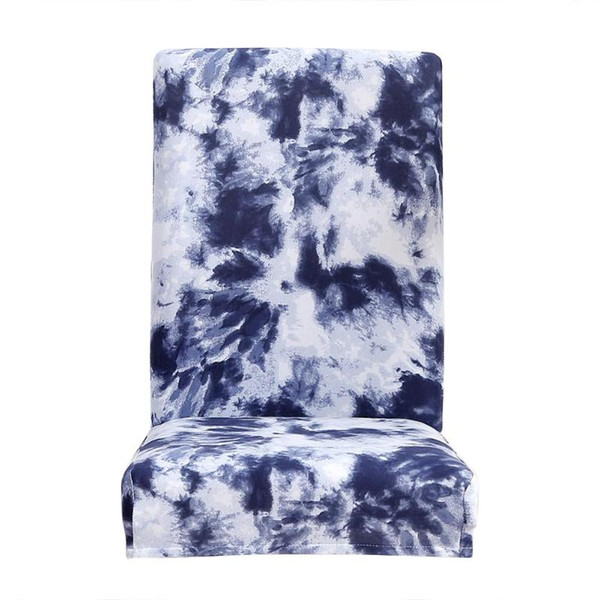 graffiti pattern thin stretch chair cover removable seat slipcover navy blue