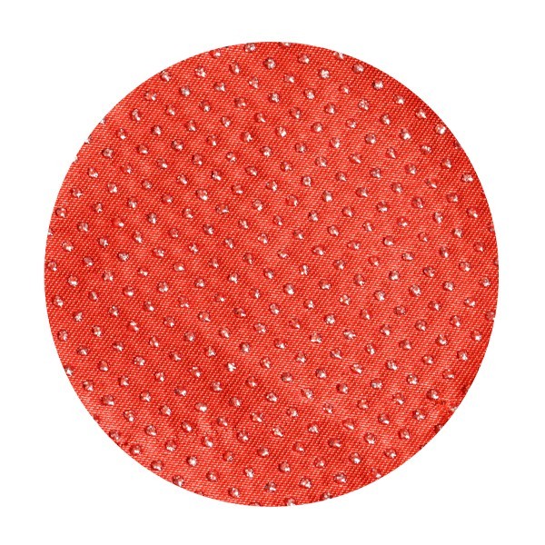 Satin-Kreise, Ø6cm, 50 Stück, Glitzer-Perlen, rot