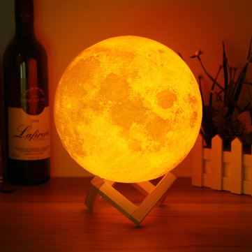 DecBest 20cm 3D Magical Two Tone Moon Lamp