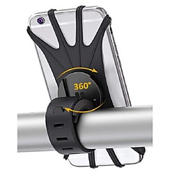 fahrradtelefonhalterung 360rotation silikon fahrradtelefonhalter universelle motorradlenkerhalterung für iphone 11 pro max / xr / xs max / 8/7/6 / 6s plus galaxy s20 / s9 4.0-6.0 handys