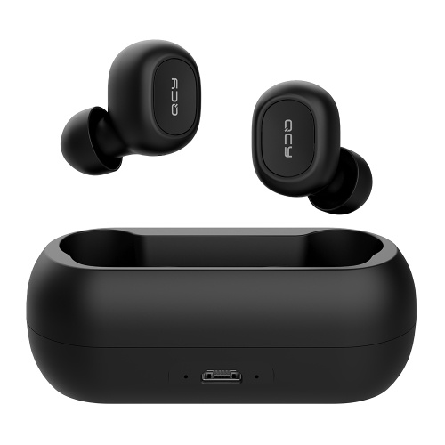 QCY T1C Auriculares Bluetooth 5.0 TWS Auriculares inalámbricos con doble micrófono Estéreos en la oreja Gemelos Auriculares deportivos Caja de carga