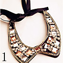 Sweet (Collar Shaped Pendant) Multicolor Glass With Black Fabric Torque(1 Pc)