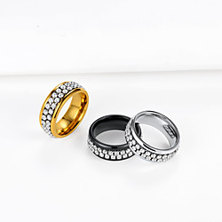 Ring Classic Black Silver Gold Titanium Steel Unique Design Fashion Vintage 1pc 7 8 9 10 11 1172 / Women's / Men's Lightinthebox