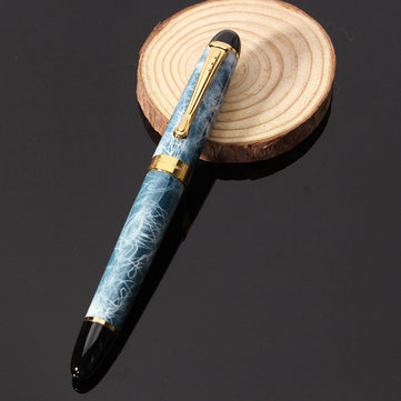 Sky Blue Marbled 18KGP Medium Nib Fountain Pen