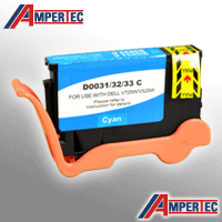 Ampertec Tinte für Dell 592-11813 55K2V  cyan
