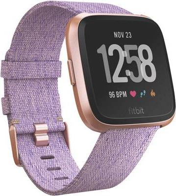 Fitbit Versa - Special Edition - Aluminium, Roségold - intelligente Uhr mit gewobenes Armband - Lavendel - Bluetooth, NFC (FB505RGLV-EU)