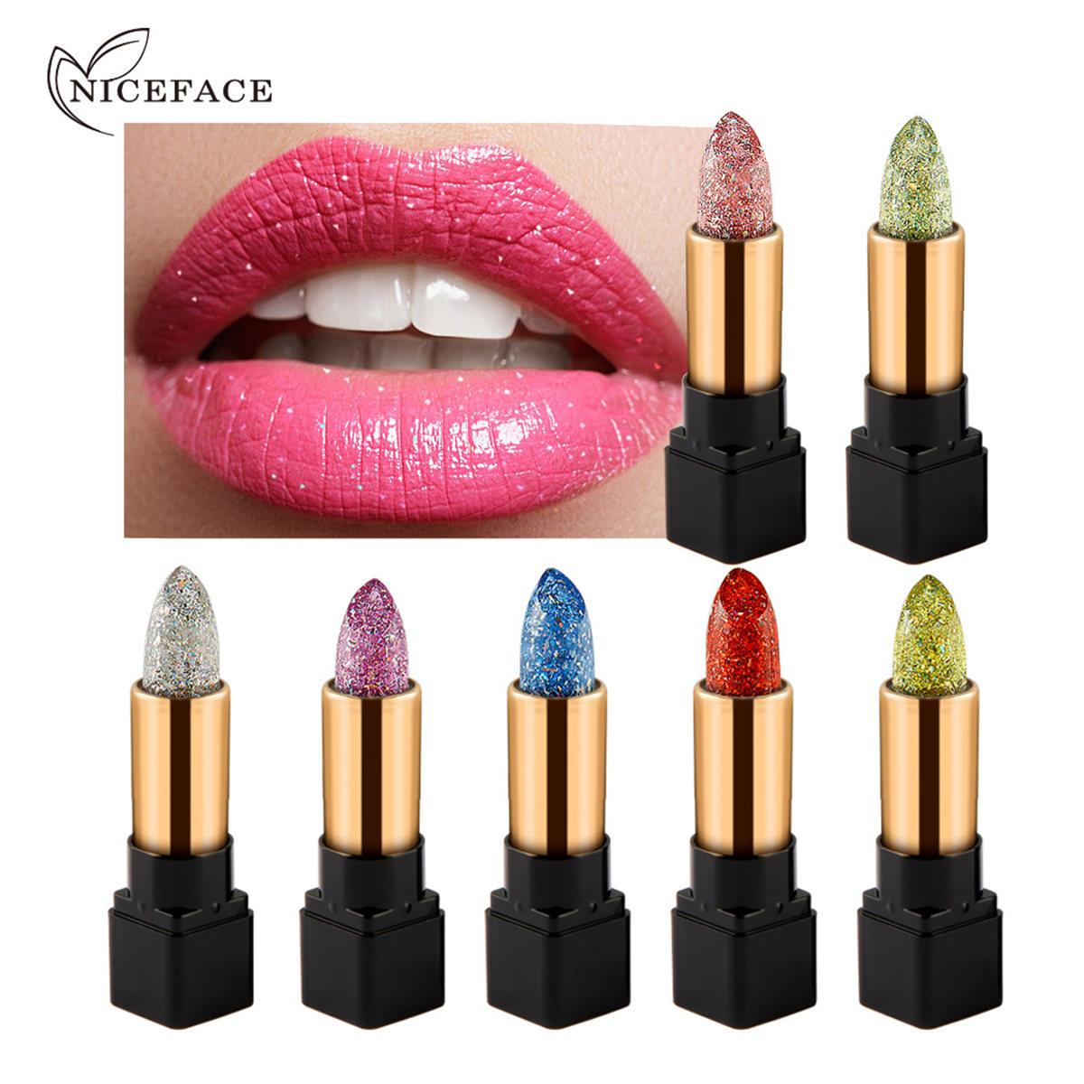 Original NICEFACE Magic Temperature Change Color Lip Stick Waterproof Long Lasting Moisturizer Shiny Glitter Lipstick Cosmetic 1224066