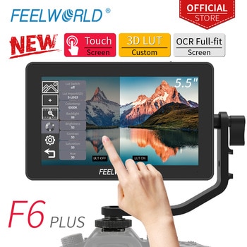 FEELWORLD F6 PLUS 5.5 Inch on Camera DSLR Field Monitor 3D LUT Touch Screen IPS FHD 1920x1080 Video Focus Assist Support 4K HDMI