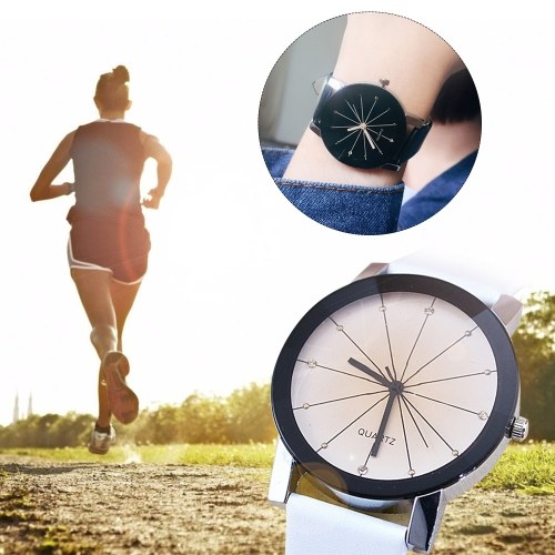 Moda Rhombus Leather Band Reloj de cuarzo Reloj de pulsera analógico casual para mujer