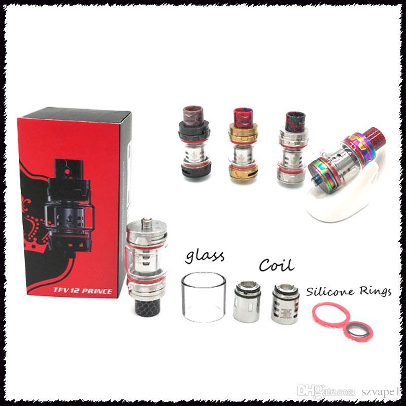 TFV12 Cloud Beast Prince Tank 8ml Capacity 25.5mm Diameter Wide Bore Drip Tip Sub Ohm Atomizers Fit For G-priv 2 Free Shipping