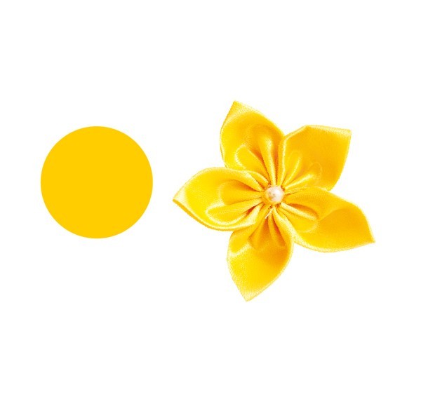 Satin-Stanzform, rund, Ø6cm, 50 Stück, gelb