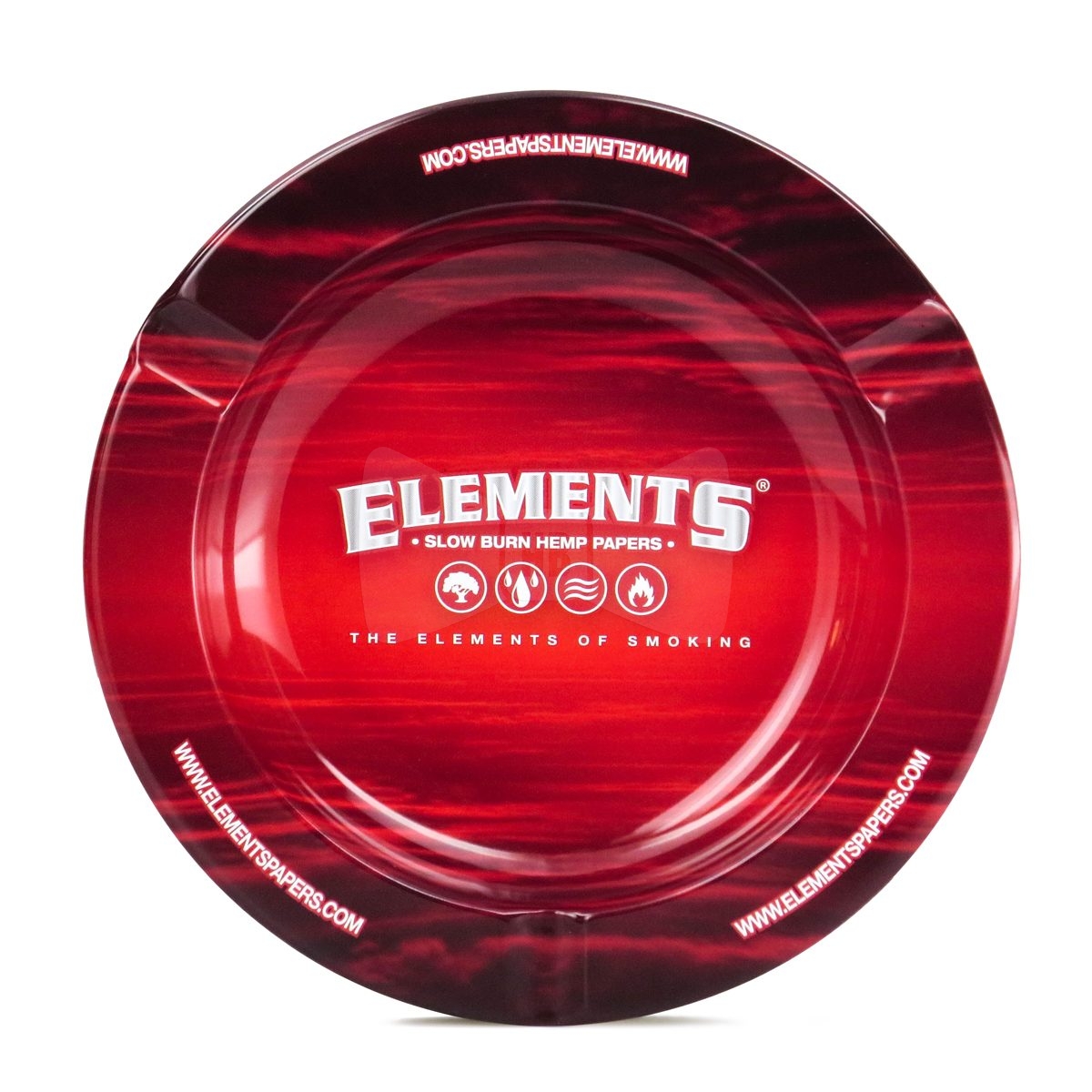 Elements Red Metal Ashtray Plain