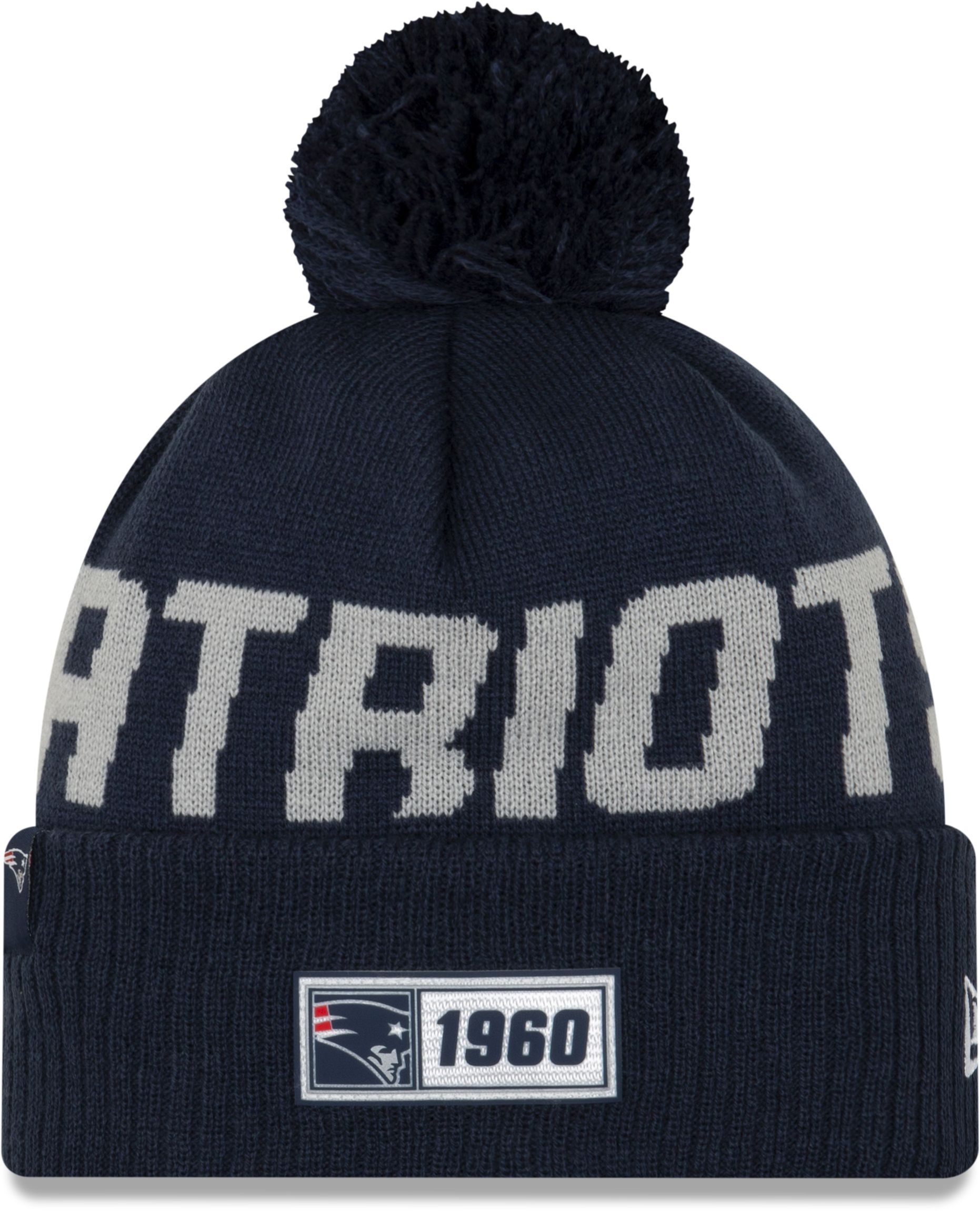 New Era ONF19 Cold Weather New England Patriots Bobble Beanie Hat