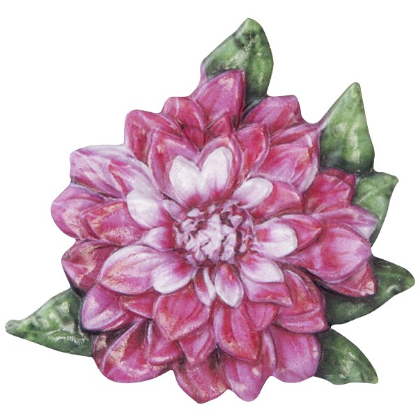 Wachsornament Blume 5, farbig, geprägt, 7cm