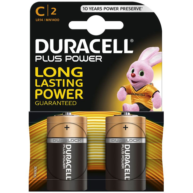 Duracell Plus Power Size C - 2 Pack
