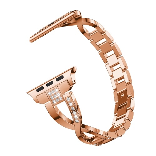 Pour montre-bracelet 1 2 3 4 5 Bracelet en acier inoxydable avec diamants