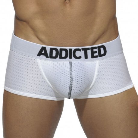 Addicted 3-Pack Push Up Mesh Boxers - White - Navy - Black M