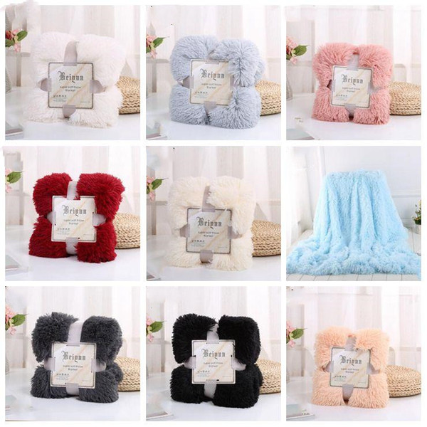 Plush Throw Blanket Super Soft Long Shaggy Blankets Fuzzy PV Fur Faux Fur Warm Elegant Cozy Throw Sofas Bedding 80*120cm LXL1137-