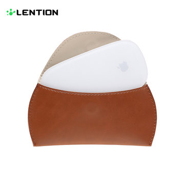Lention Wireless Mouse Leather Bag Pouch For MacBook Air Pro