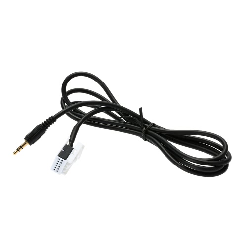 Modo AUX Entrada de coches de cable para iPod 3.5mm teléfono MP3 AUX-in Audio Adapter Cable de música de Audi VW Skoda