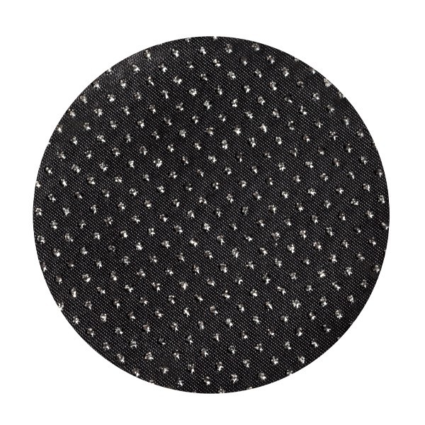 Satin-Kreise, Ø8cm, 50 Stück, Glitzer-Perlen, schwarz