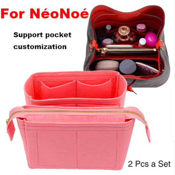 For Neo noe Insert Bags Organizer Makeup Handbag Organize Travel Inner Purse Portable Cosmetic base shaper for neonoe(20 colors)