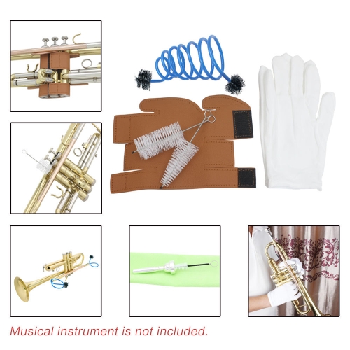 3 en 1 trompette accessoires gants de nettoyage Kit protection couvrent affaire cuir synthétique