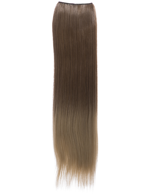 Luxury Ombre One Piece Straight Clip-In Tanned Brown to Bleach Blonde 10TT24