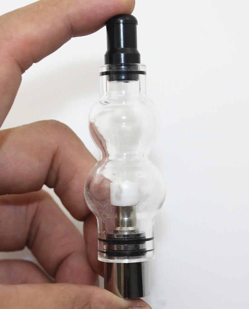2015 Fatory Whole Saleing!! double deck glass globe atomizer wax dry herb Vaporizer and glass tank replacement gourd type vapor