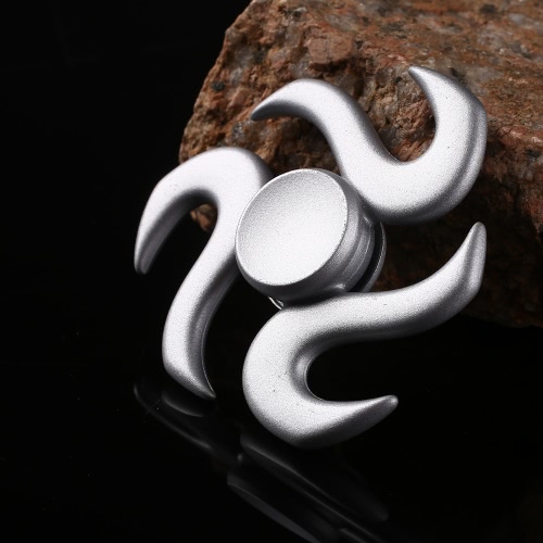 Fidget Hand Finger Tri Desk Toy Stress Reducer for Fidgeters Anxiety Autism Focus Children Adults EDC Pocket Desktoy Gift ADHD Metal Rainbow Color Spinner