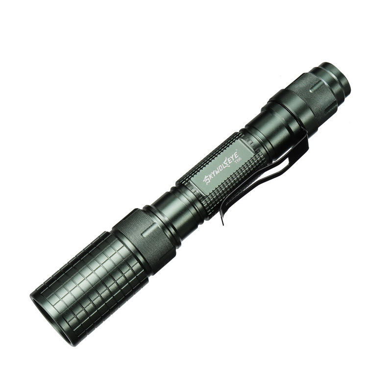 Skywolfeye T6 500LM Telescopic Zoom Flashlight 5 Modes Fishing Hunting Torch Light Work Lamp