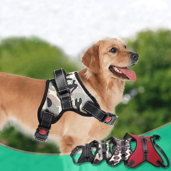 s-xl pet dog harness vest collar walk hand strap adjustable padded extra large collar safety breathable pet dog harnesses