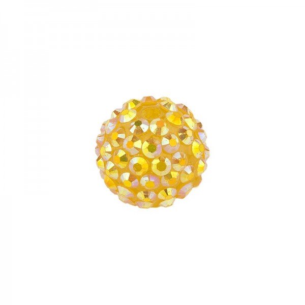 Kristall-Perlen, Ø10 mm, 10 Stück, gold-irisierend