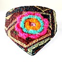 Colorful Indian Patrón flor del estilo genuino de cuero collar de Bandana para Mascotas Perros