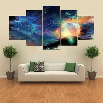 5Pcs Colorful Cosmic Wall Painting