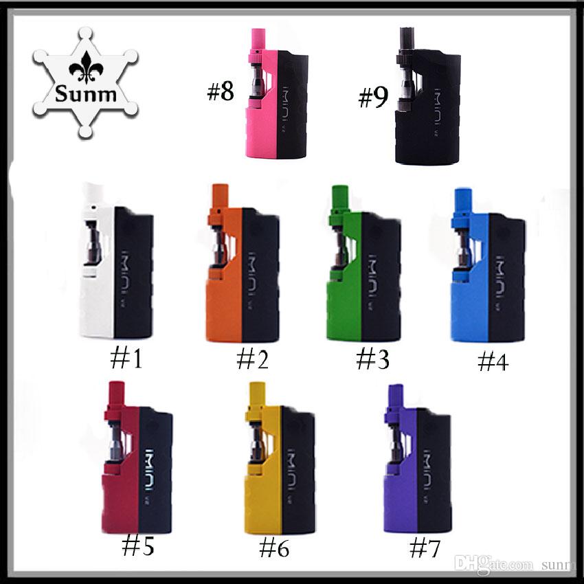 Top quality Imini 2 650mAh Box Mod Battery for Thick Oil Cartridges Vaporizer 510 Thread battery fit all tank DHL 0268100