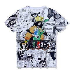 Inspired by One Piece Brook T-shirt Cartoon Manga Anime Harajuku Graphic Kawaii T-shirt For Men's Women's Unisex Adults' 3D Print 100% Polyester miniinthebox