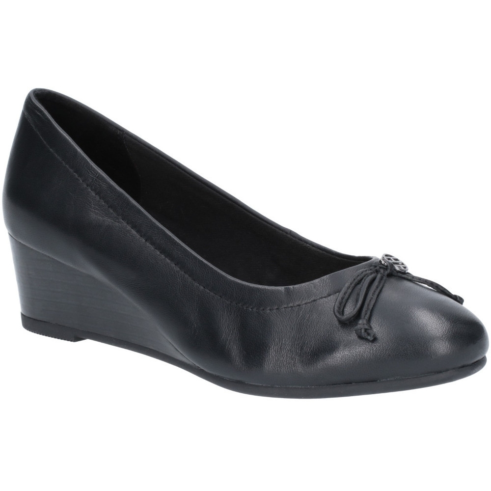 Hush Puppies Womens Morkie Charm Leather Wedge Heel Shoes UK Size 4 (EU 37)
