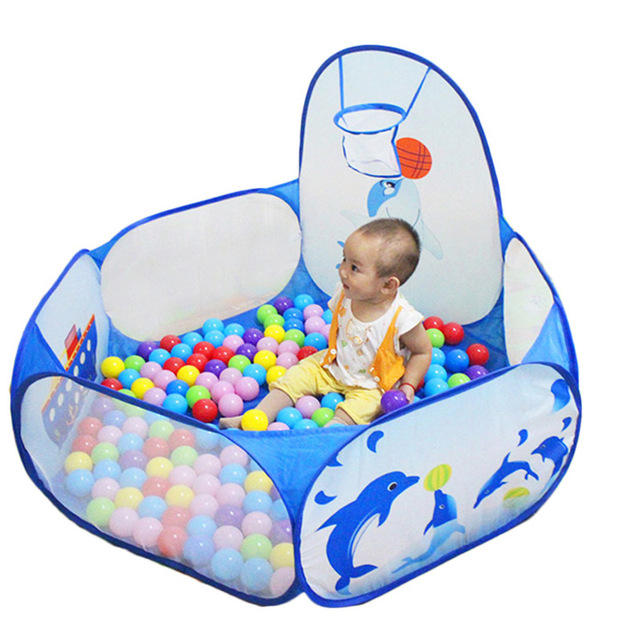 1,2 M Baby Ball Pool Ozean Kunststoff Basketballkorb Tragbare Camping Indoor Kinder Spielen Zelt